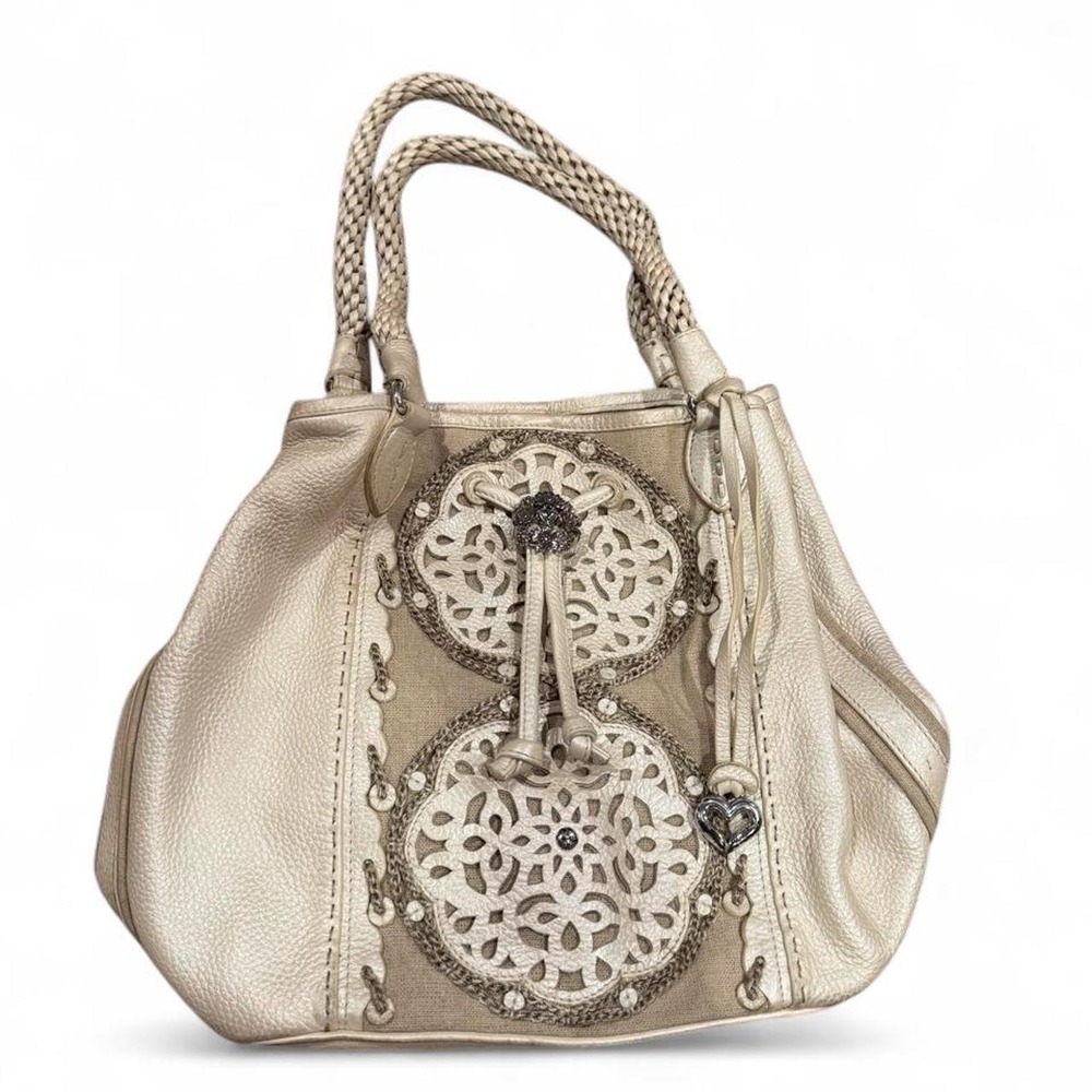 Y2K Brighton Cream Leather Handbag